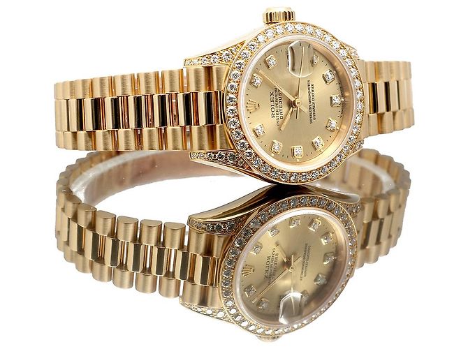 Rolex Datejust Original Diamond Gold Damenuhr Gelb - Ansicht 20