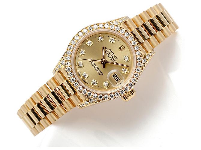 Rolex Datejust Original Diamond Gold Damenuhr Gelb - Ansicht 24