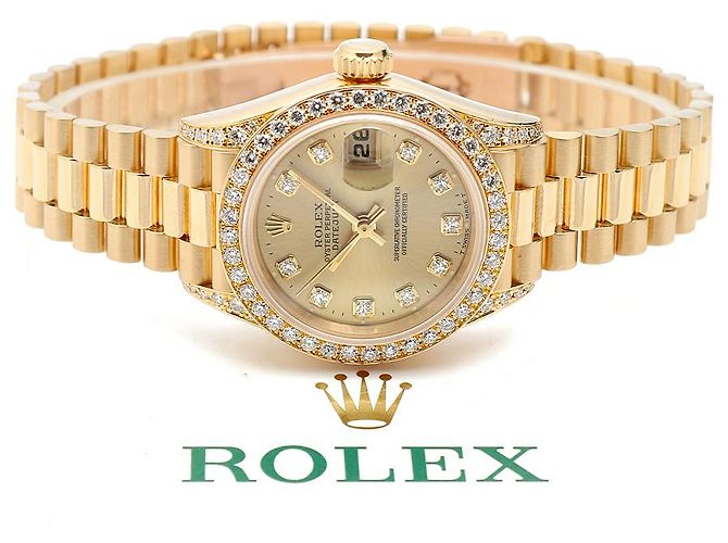 Rolex Datejust Original Diamond Gold Damenuhr Gelb - Ansicht 25
