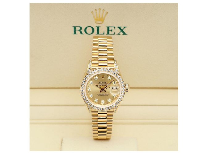 Rolex Datejust Original Diamond Gold Damenuhr Gelb - Ansicht 3