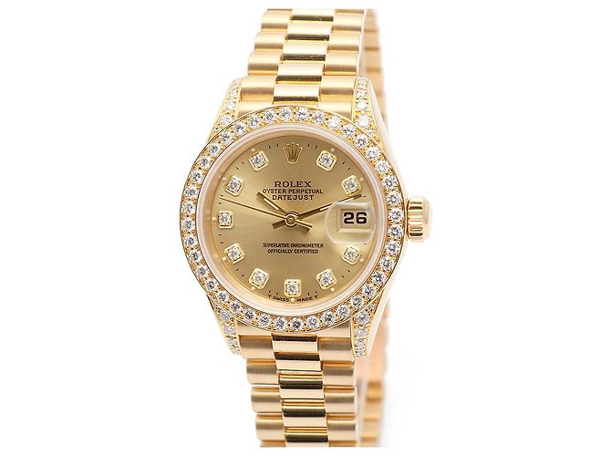 Rolex Datejust Original Diamond Gold Damenuhr Gelb - Ansicht 9