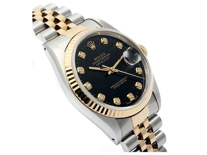 Rolex Datejust Men's Combination Watch Black Dial After Setting Ten Points - Ansicht 11