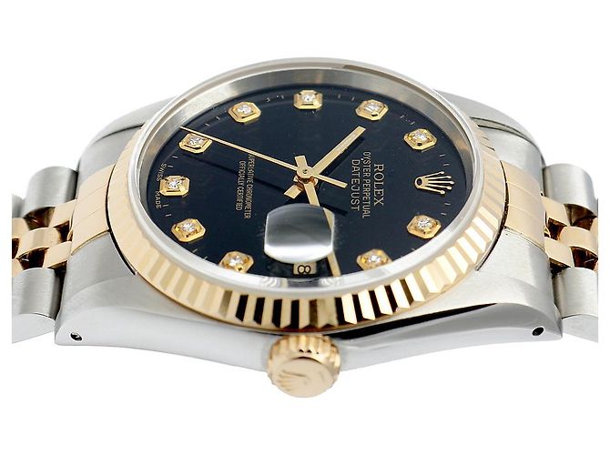 Rolex Datejust Men's Combination Watch Black Dial After Setting Ten Points - Ansicht 12