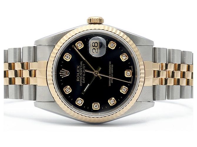 Rolex Datejust Men's Combination Watch Black Dial After Setting Ten Points - Ansicht 18