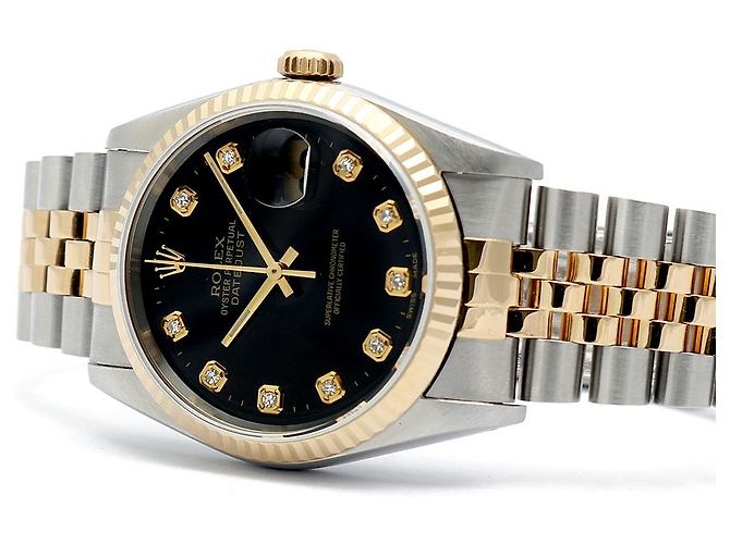 Rolex Datejust Men's Combination Watch Black Dial After Setting Ten Points - Ansicht 20