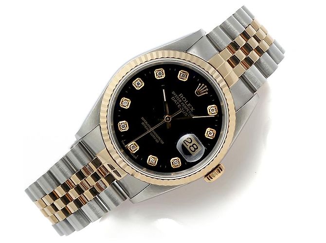 Rolex Datejust Men's Combination Watch Black Dial After Setting Ten Points - Ansicht 22