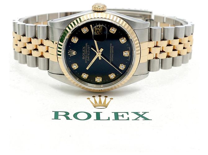Rolex Datejust Men's Combination Watch Black Dial After Setting Ten Points - Ansicht 23