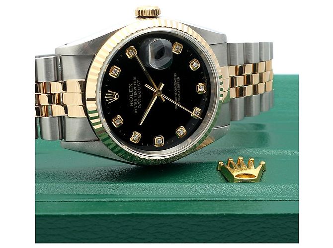 Rolex Datejust Men's Combination Watch Black Dial After Setting Ten Points - Ansicht 25