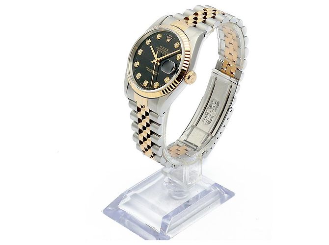 Rolex Datejust Men's Combination Watch Black Dial After Setting Ten Points - Ansicht 4