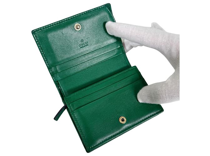 Gucci Tarjetero Marmont GG Matelassé Verde - vista 10