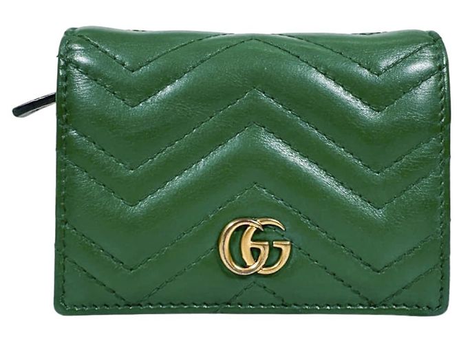 Gucci Tarjetero Marmont GG Matelassé Verde - vista 2