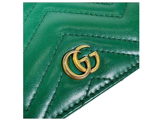 Gucci Tarjetero Marmont GG Matelassé Verde - vista 9