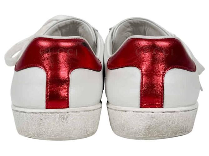 Gucci Sneakers basse Ace Banding da uomo Bianco Rosso - vista 9