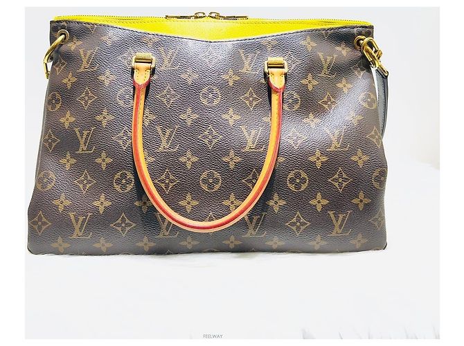 Louis Vuitton Tracolla per borsa tote Pallas MM Marrone - vista 3