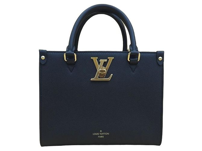 Louis Vuitton Borsa a tracolla Lockandgo Lockme Tote in pelle di vitello granulata nera Nero - vista 2