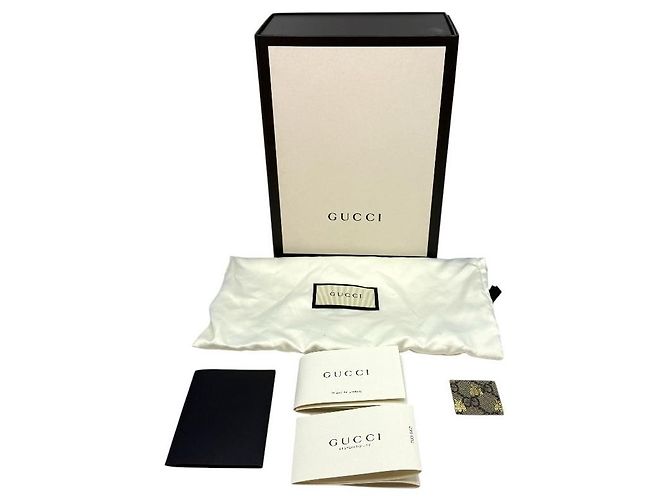 Gucci Borsa a Spalla Supreme Padlock Small Chain Marrone - vista 9