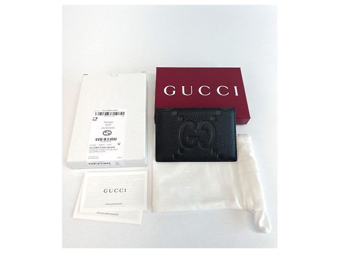 Gucci Maxi GG Card Case Black - view 12