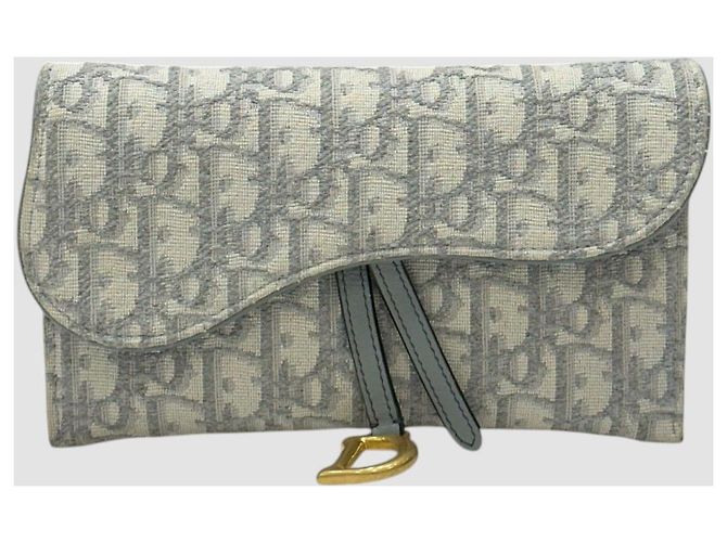 Dior Oblique Saddle WOC Small Chain Pouch Grau Braun - Ansicht 2