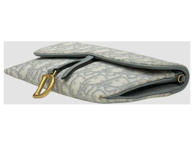 Dior Oblique Saddle WOC Small Chain Pouch Grau Braun - Ansicht 5