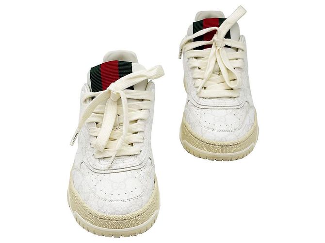 Gucci Weiße Canvas-Sneaker für Damen - Ansicht 2
