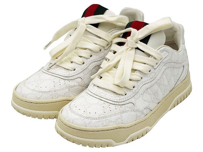 Gucci Weiße Canvas-Sneaker für Damen - Ansicht 4
