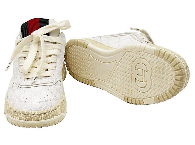 Gucci Weiße Canvas-Sneaker für Damen - Ansicht 5