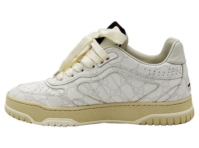 Gucci Weiße Canvas-Sneaker für Damen - Ansicht 6