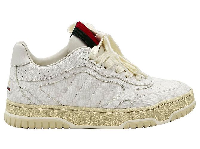 Gucci Weiße Canvas-Sneaker für Damen - Ansicht 7