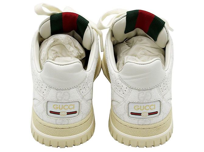 Gucci Weiße Canvas-Sneaker für Damen - Ansicht 8