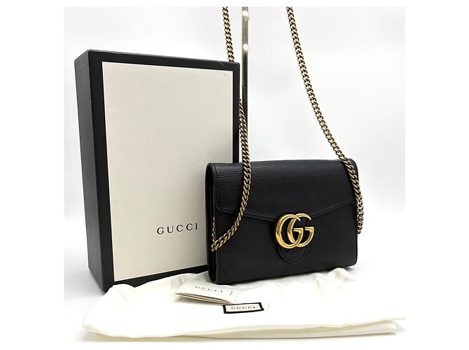 Gucci Borsa a tracolla con catena Nera Nero - vista 12