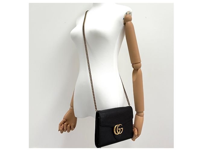 Gucci Borsa a tracolla con catena Nera Nero - vista 17