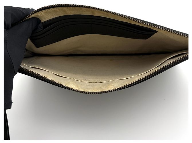 Gucci Clutch con tracolla in pelle nera Nero - vista 11