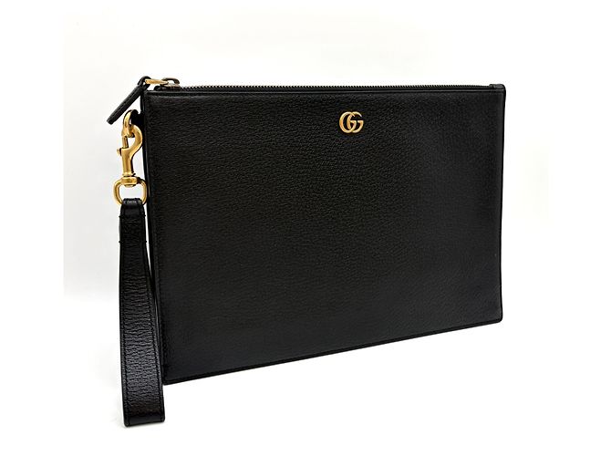 Gucci Clutch con tracolla in pelle nera Nero - vista 13
