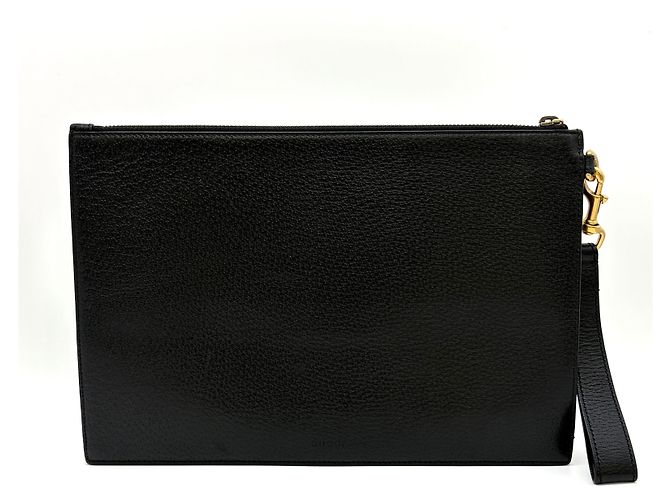 Gucci Clutch con tracolla in pelle nera Nero - vista 14