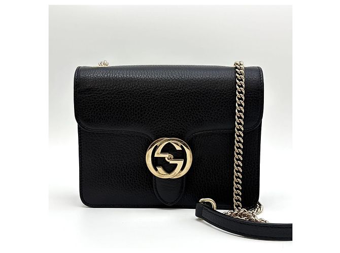 Gucci Borsa a tracolla con catena intrecciata Nera Nero - vista 14
