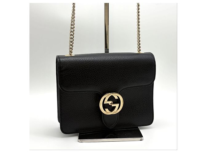 Gucci Borsa a tracolla con catena intrecciata Nera Nero - vista 17