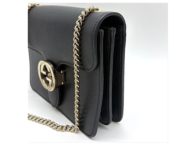 Gucci Borsa a tracolla con catena intrecciata Nera Nero - vista 6
