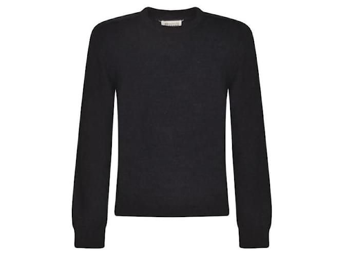 Maison Martin Margiela Wollpullover mit Ellbogen-Patches Blau - Ansicht 4