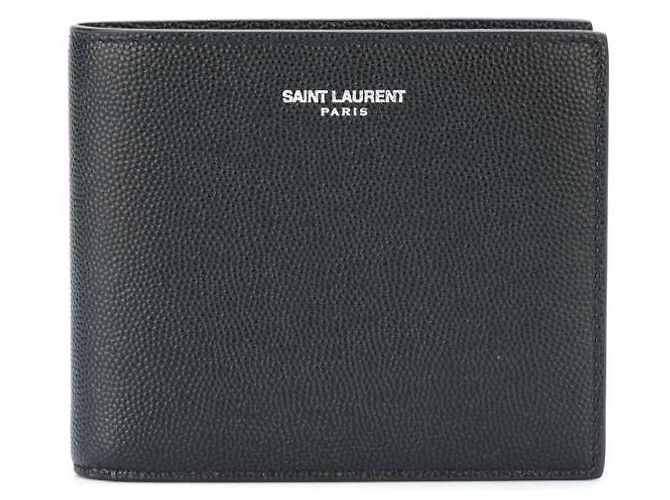 Saint Laurent Silver Logo Bifold Wallet - view 4