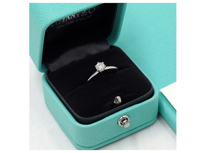 Tiffany & Co Platin-Diamant-Ehering Karat Größe - Ansicht 6
