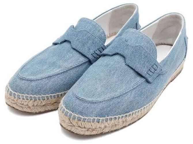 Hermès Sneaker espadrilles in denim Blue Clair Trip da uomo - vista 3