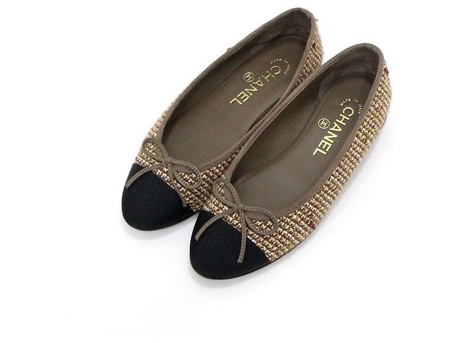 Chanel Ballerine in tweed bicolore da donna Multicolore - vista 3