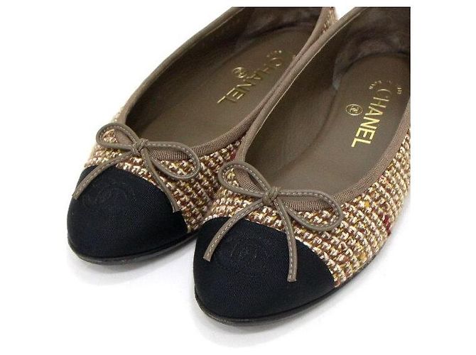 Chanel Ballerine in tweed bicolore da donna Multicolore - vista 6