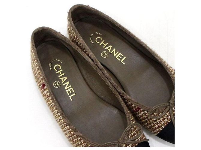 Chanel Ballerine in tweed bicolore da donna Multicolore - vista 7