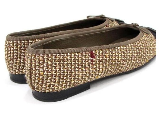 Chanel Ballerine in tweed bicolore da donna Multicolore - vista 8