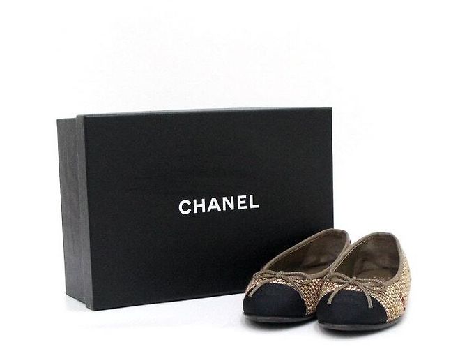Chanel Ballerine in tweed bicolore da donna Multicolore - vista 9