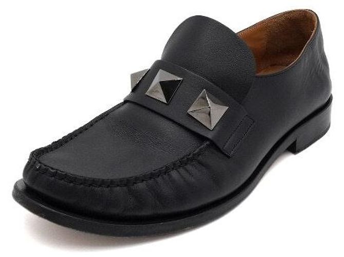 Valentino Mocassini Rockstud Garavani da uomo in pelle nera - vista 2
