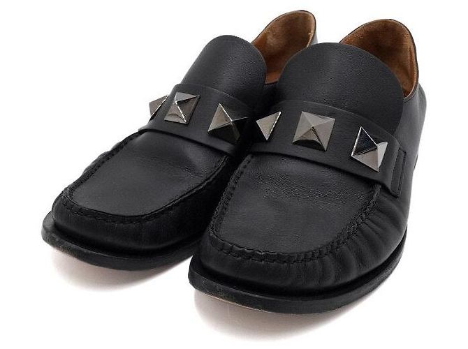 Valentino Mocassini Rockstud Garavani da uomo in pelle nera - vista 5