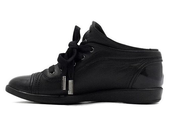 Chanel Sneakers in pelle da donna Black CC Nero - vista 4