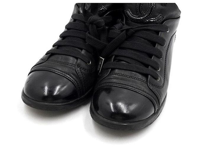 Chanel Sneakers in pelle da donna Black CC Nero - vista 5